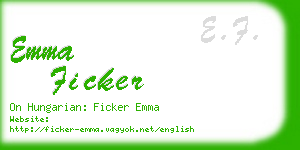 emma ficker business card